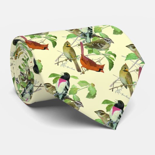 Vogels Bird Watcher Avian Necktie Stropdas (Opgerold)