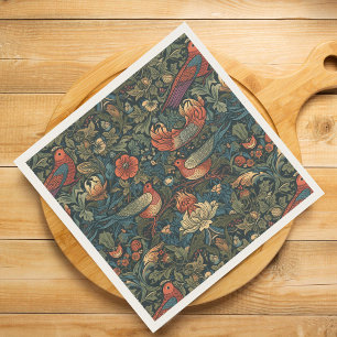 Vogels Bladeren Bloemig Vintage William Morris Pat Servet