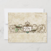  vogels, blauwe eitjes - een reiskaart RSVP kaartje (Achterkant)