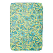 Vogels Bloemen Blues, Geel Badmat (Voorkant Verticaal)
