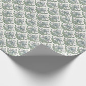 Vogels Bloemen: Charmant naadloos patroon Cadeaupapier (Hoek)