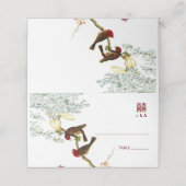 Vogels & Bloemen Chinees Trouwplaats + Menu Kaart (Buitenkant ongevouwen)