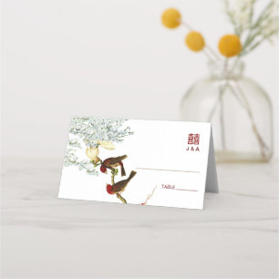 Vogels & Bloemen Chinees Trouwplaats + Menu Kaart