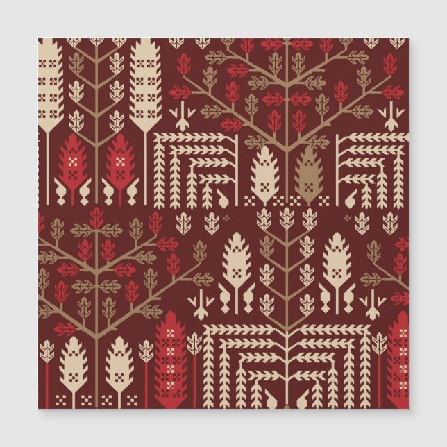 Vogels Bloemen Donkerblauw Patroon (Voorkant)