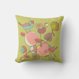 Vogels, Bloemen, en Fruitkussen Kussen