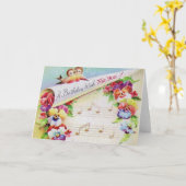  Vogels Bloemen en Muziek Verjaardag Kaart