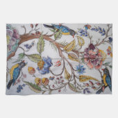 Vogels Bloemen Floral Chinoiserie Tegel Oriental Theedoek (Horizontaal)