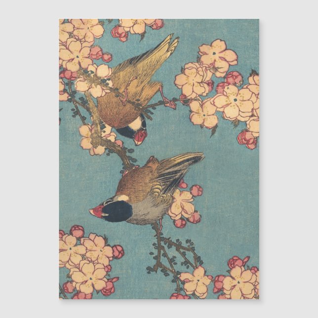 Vogels Bloemen Hokusai Japanse kunst (Voorkant)