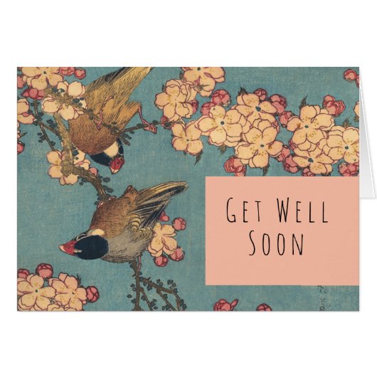 Vogels Bloemen Hokusai Japanse kunst (Voorkant Horizontaal)