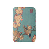 Vogels Bloemen Hokusai Japanse kunst Badmat (Voorkant Verticaal)