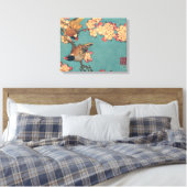Vogels Bloemen Hokusai Japanse kunst Canvas Afdruk (Insitu (Slaapkamer))