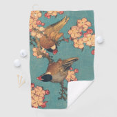 Vogels Bloemen Hokusai Japanse kunst Golfhanddoek (Insitu)