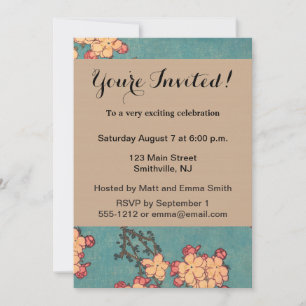 Vogels Bloemen Hokusai Japanse kunst Kaart