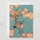 Vogels Bloemen Hokusai Japanse kunst Kaart (Achterkant)
