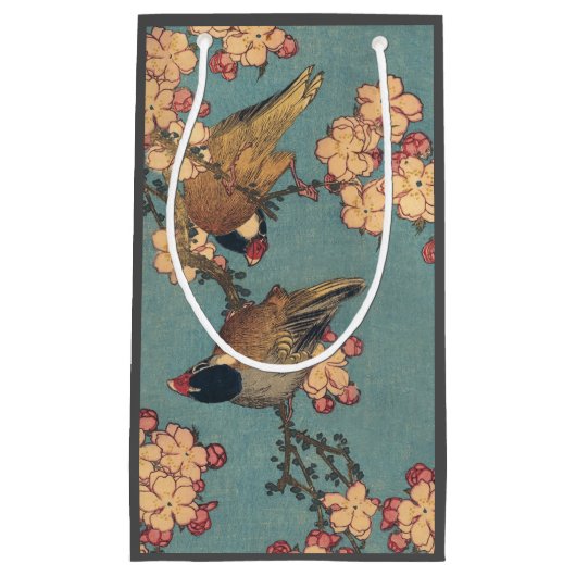 Vogels Bloemen Hokusai Japanse kunst Klein Cadeauzakje (Voorkant)