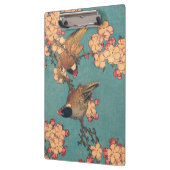Vogels Bloemen Hokusai Japanse kunst Klembord (Links)