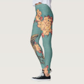 Vogels Bloemen Hokusai Japanse kunst Leggings (Links)