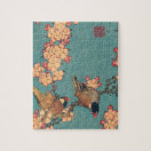 Vogels Bloemen Hokusai Japanse kunst Legpuzzel (Verticaal)