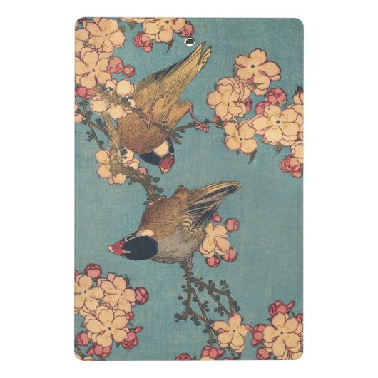 Vogels Bloemen Hokusai Japanse kunst Mini Klembord (Achterkant)