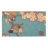Vogels Bloemen Hokusai Japanse kunst Naambadge (Voorkant)