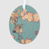 Vogels Bloemen Hokusai Japanse kunst Ornament (voorkant)