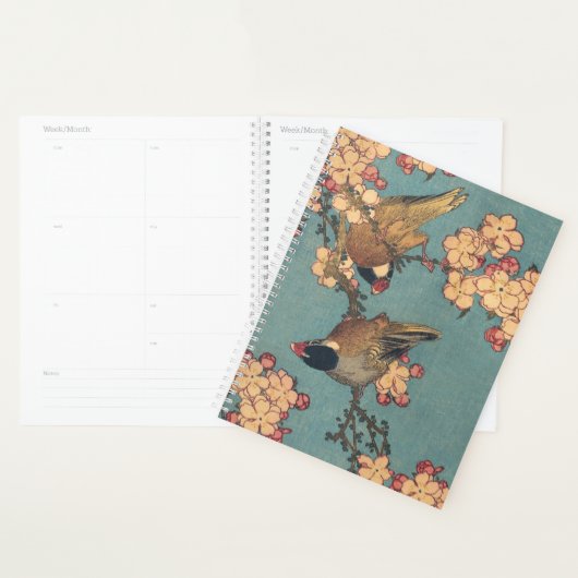 Vogels Bloemen Hokusai Japanse kunst Planner (Display)