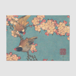 Vogels Bloemen Hokusai Japanse kunst Tissuepapier
