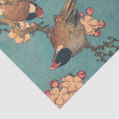 Vogels Bloemen Hokusai Japanse kunst Tissuepapier (Detail)