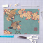 Vogels Bloemen Hokusai Japanse kunst Tissuepapier (Craft)