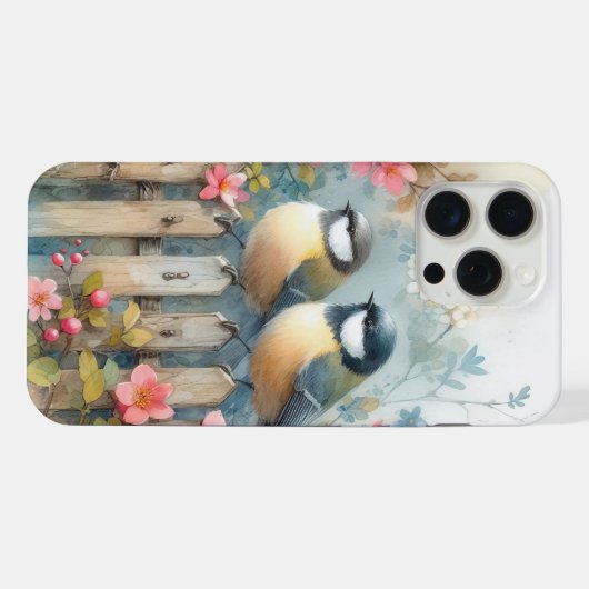 Vogels & Bloemen iPhone Hoesje (Achterkant horizontaal)