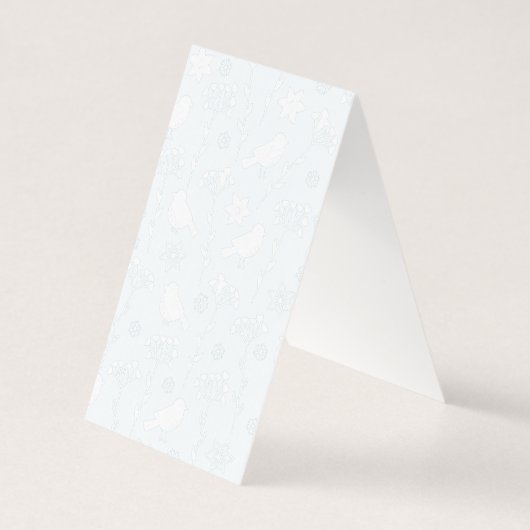 Vogels & Bloemen Pastel Tent Oorbel Display Kaarte Kaart (Achterkant)