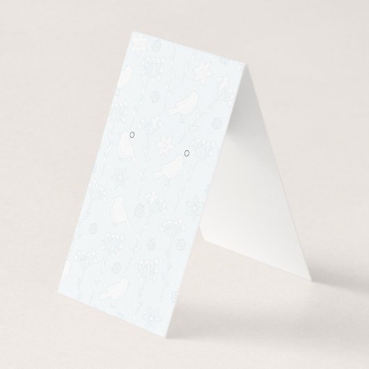 Vogels & Bloemen Pastel Tent Oorbel Display Kaarte Kaart (Voorkant)