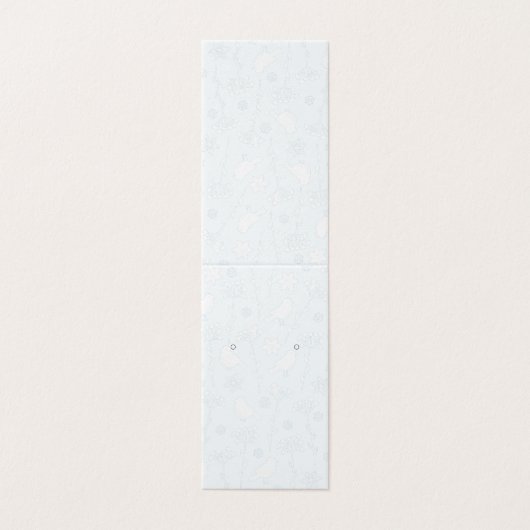 Vogels & Bloemen Pastel Tent Oorbel Display Kaarte Kaart (Buitenkant ongevouwen)