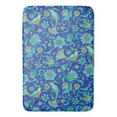 Vogels Bloemen Royal blauw, geel Badmat (Voorkant Verticaal)