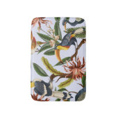 Vogels & Bloemen: Tropisch  patroon. Badmat (Voorkant Verticaal)