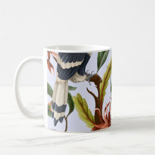 Vogels & Bloemen: Tropisch patroon. Koffiemok