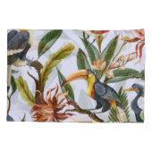 Vogels & Bloemen: Tropisch  patroon. Kussensloop (Achterkant)