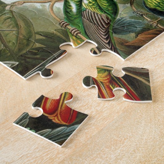 Vogels Bloemen Vogel natuur schilderij Legpuzzel (Zijkant)