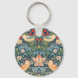 Vogels & Bloemen Wm Morris Kunst Sleutelhanger