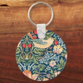 Vogels & Bloemen Wm Morris Kunst Sleutelhanger (Achterkant)