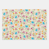 Vogels Bloemen Wrapping Papier Flat Sheet Set van  Inpakpapier Vel (Voorkant)