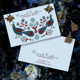 Vogels Bloemenoorknopketting Sieraden Displaykaart Visitekaartje