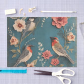  Vogels & Bloemweefsel Decoupage Papier (Craft)