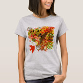 Vogels Bomen en bladeren T-shirt (Voorkant)