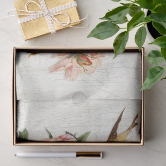 Vogels Botanische Bloemen Ephemera Decoupage Tissuepapier (Geschenk)