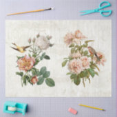  Vogels Botanische Bloemen Ephemera Decoupage Tissuepapier (Craft)