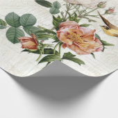 vogels Botanische bloemen Ephemera ontkoppeling Cadeaupapier (Hoek)