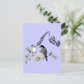  vogels briefkaart (Staand voorkant)