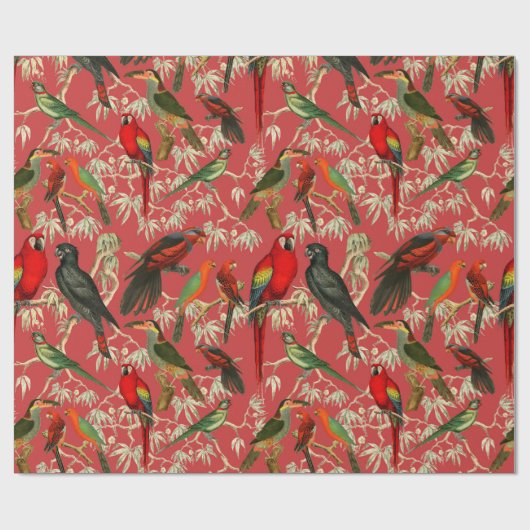  vogels cadeaupapier (Vlak)