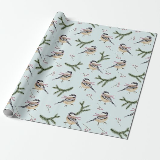 vogels cadeaupapier (Uitgerold)